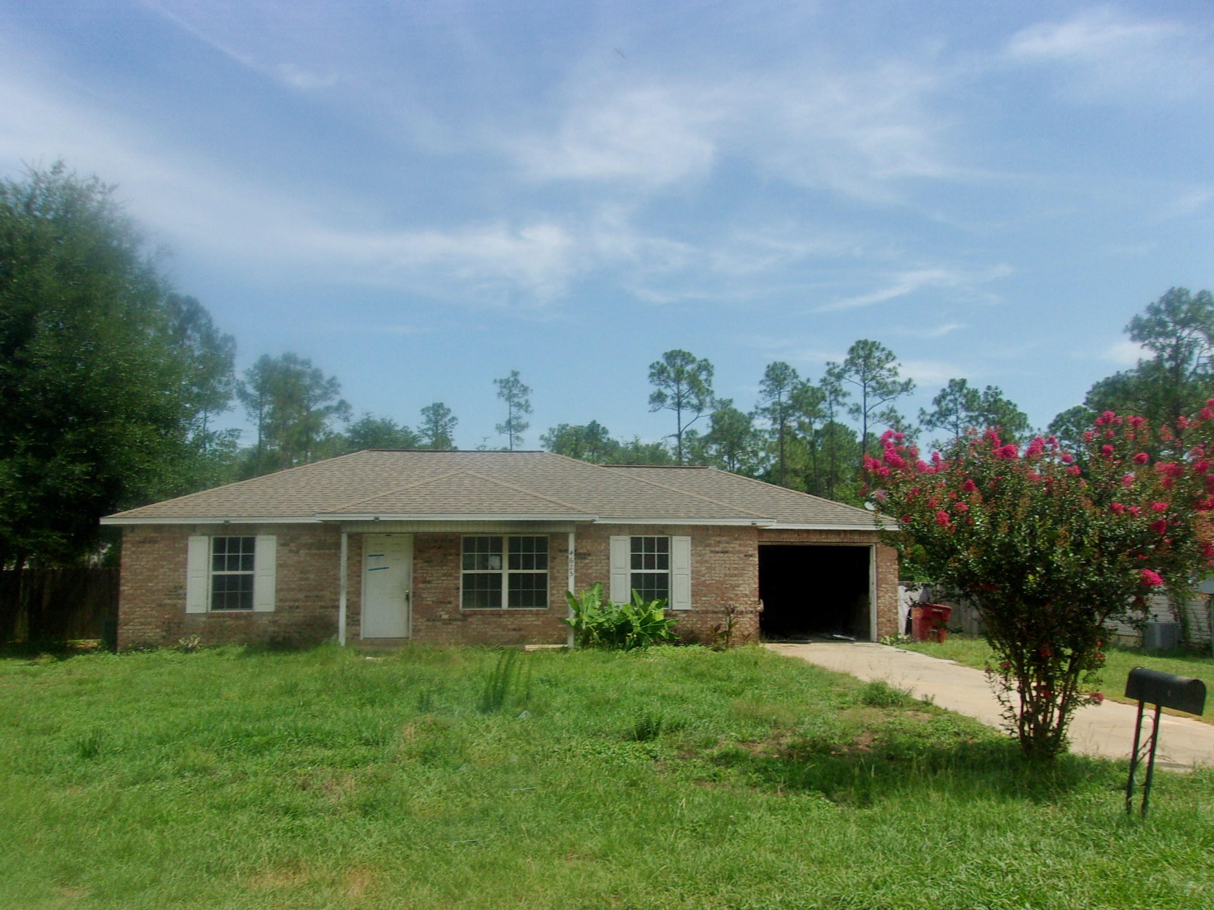 Escape the hustle and bustle to the privacy of this 3BR/2BA home situated on a level lot in the up and coming neighborhood of The Pines. The home features a split bedroom floor plan designed for privacy and functionality and offers a spacious living room with vaulted ceilings, sizable guest bedrooms, separate dining area and galley style kitchen. The generous master bedroom offers a walk in closet and private bath with a combo garden tub/shower. French doors from the dining area lead to an open patio that overlooks the private fenced in backyard, ideal for entertaining friends and family. Property may have previous fire damage, buyer advised to verify. All Information recorded in the MLS is intended to be accurate but cannot be guaranteed, buyer advised to verify. Sold As-Is.