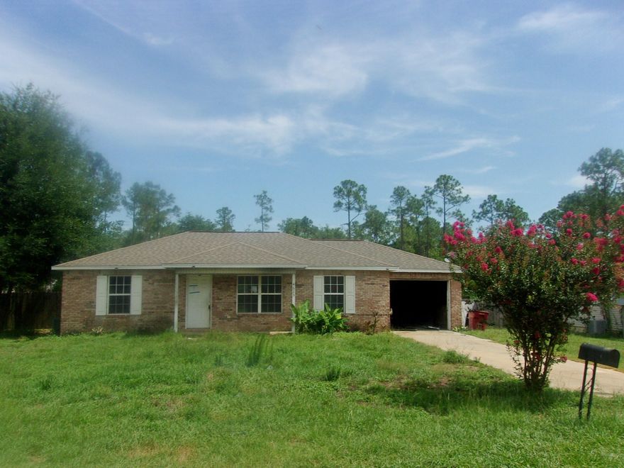 Escape the hustle and bustle to the privacy of this 3BR/2BA home situated on a level lot in the up and coming neighborhood of The Pines. The home features a split bedroom floor plan designed for privacy and functionality and offers a spacious living room with vaulted ceilings, sizable guest bedrooms, separate dining area and galley style kitchen. The generous master bedroom offers a walk in closet and private bath with a combo garden tub/shower. French doors from the dining area lead to an open patio that overlooks the private fenced in backyard, ideal for entertaining friends and family. Property may have previous fire damage, buyer advised to verify. All Information recorded in the MLS is intended to be accurate but cannot be guaranteed, buyer advised to verify. Sold As-Is.