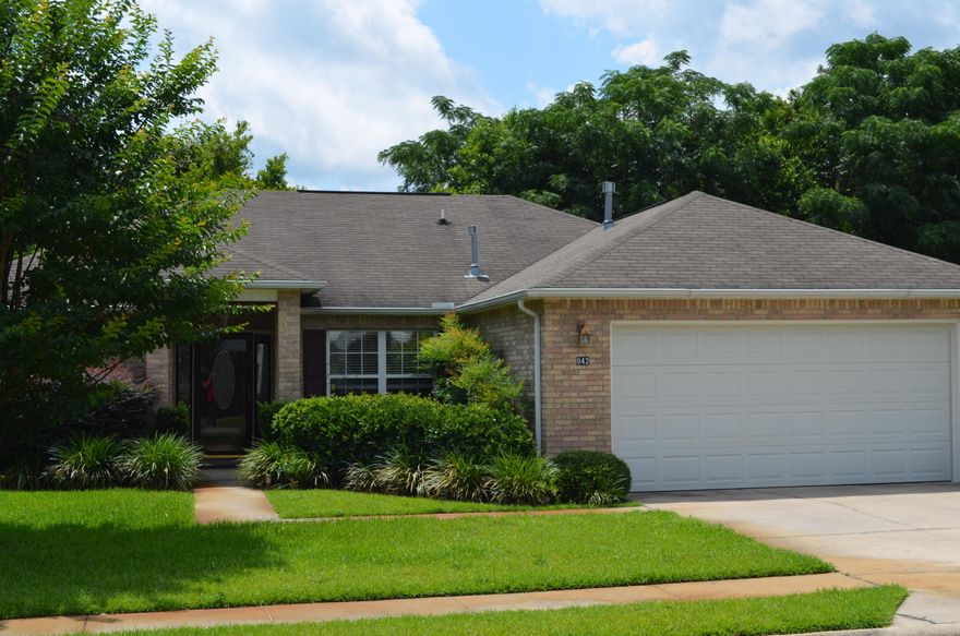 Well maintained home, close to both bases. Split bedroom layout, plantation shutters, and tray ceilings in the family room and master bedroom are just some of the great features. The beautifully manicured lawn that is easy maintenance will help keep the curb appeal nice. This home also has split receptacles in the living room, meaning the top of the electrical receptacle is operated by a light switch, making it easy to turn on lamps, etc. The home is also wired for a generator, which is included. It has a separate breaker box and separate a/c units for loss of electricity. This home was built to last with steel rods from the foundation through the ceiling plate. Bring an offer!