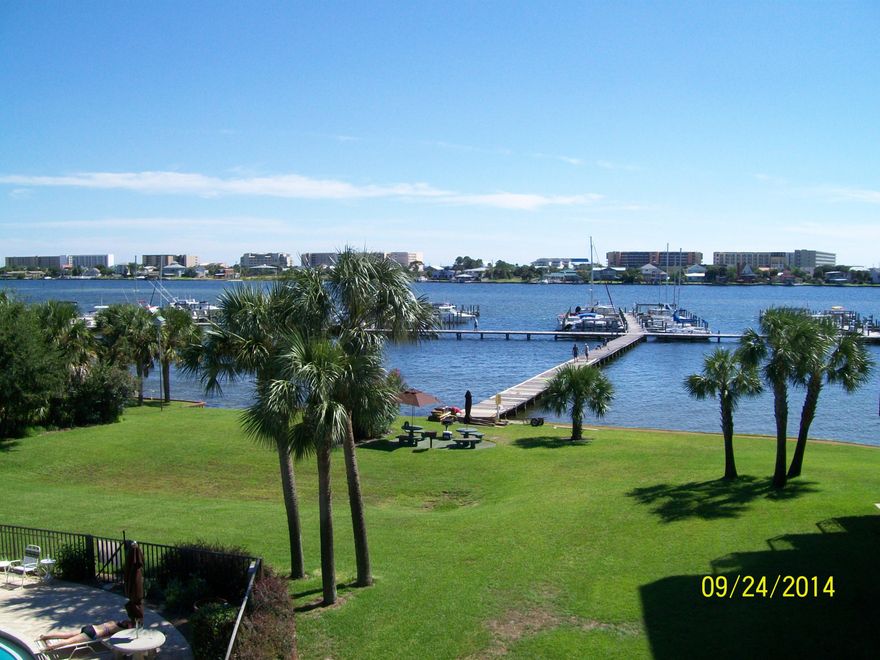 Available 8-10-17. Furnished studio unit on the 3rd level with sound and pool views. Coin operated washer and dryer on same floor. Building is equipped with an elevator. Unit is furnished with a bed, couch, dining room table and big screen TV w/stand. Water/Sewer/Trash included with the rent. Come check it out today! Available October 10th.