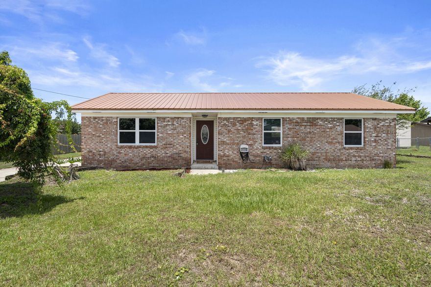 Welcome to 925 Hurst Ct -- a solid 3-bedroom, 1-bathroom home located just minutes from Tyndall Air Force Base, making it a smart option for both investors and primary homeowners alike. Whether you're looking to start your rental portfolio or create your ideal starter home, this property offers a blank canvas ready for your personal touch. The home features a brand-new metal roof, offering peace of mind and long-term durability. The backyard includes a spacious shed, perfect for storage, tools, or a potential workshop setup. Tucked away on a quiet street, this home offers a great location with easy access to shopping, schools, and major routes -- and with Tyndall so close, it's ideal for military families or as a high-demand rental property. Buyer to verify dimensions.