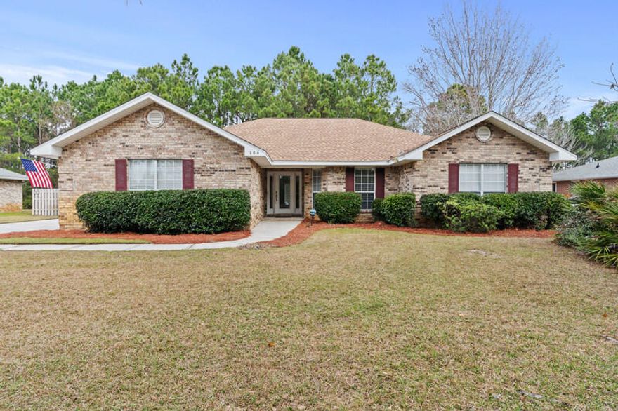 Welcome to Driftwood Estates, one of SRB's most sought after communities.  A very short distance from Grand Boulevard's shopping/dining/entertainment, Sacred Heart Hospital, South Walton Fire Department and the beaches of the Emerald Coast, this spacious 3BR/2BA home is situated on a 1/2 acre fenced and wooded lot.  The open floor plan is ideal for entertaining, with a large living room, dedicated dining space and spacious kitchen with room for a breakfast table or dinette set.  All 3 bedrooms are generous in size.  Recent modifications include ceramic wood plank tile, SS appliances, and new roof (2021).  The home is bordered on the south by Sandestin so  there will never be an option for additional construction and foliage creates buffer from homes at rear of property-complete privacy.