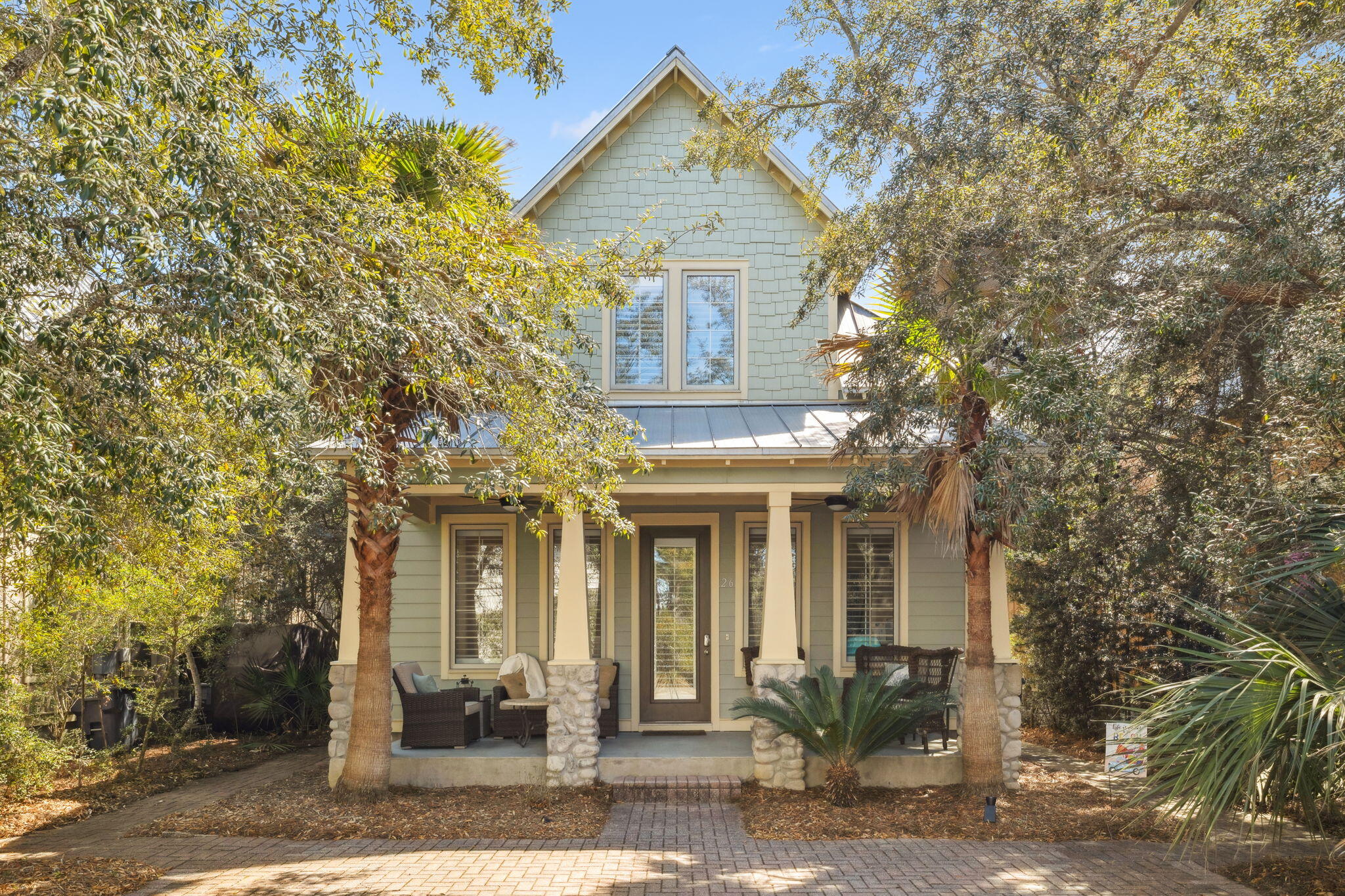 Charming Coastal Cottage Close to the Beach! Nestled in the sought-after Cottages of Santa Rosa Beach, this inviting 3-bedroom, 3.5-bathroom home offers the perfect blend of comfort and coastal charm. The primary suite is conveniently located on the main level, while an open floor plan creates a seamless flow between the living, dining, and kitchen areas--ideal for gatherings. Upstairs, you'll find a spacious loft area and two generously sized guest bedrooms, each with its own en-suite bath. One of the guest rooms can easily be transformed into a bunk room, making it perfect for extra guests. Outside, enjoy a private backyard oasis, ideal for entertaining or relaxing after a day at the beach. Start your mornings sipping coffee on your covered front porch, soaking in the coastal breeze.