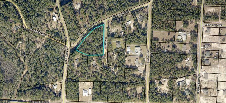 Wonderful corner property located at Indian Mound Rd and Gagon St intersection.  It is 2.16 acres in a triangular or cone shape with paved roads on 2 sides.  The neighborhood is quite. Picturesque scenery all around.   Bring your building plans and checkout this parcel.