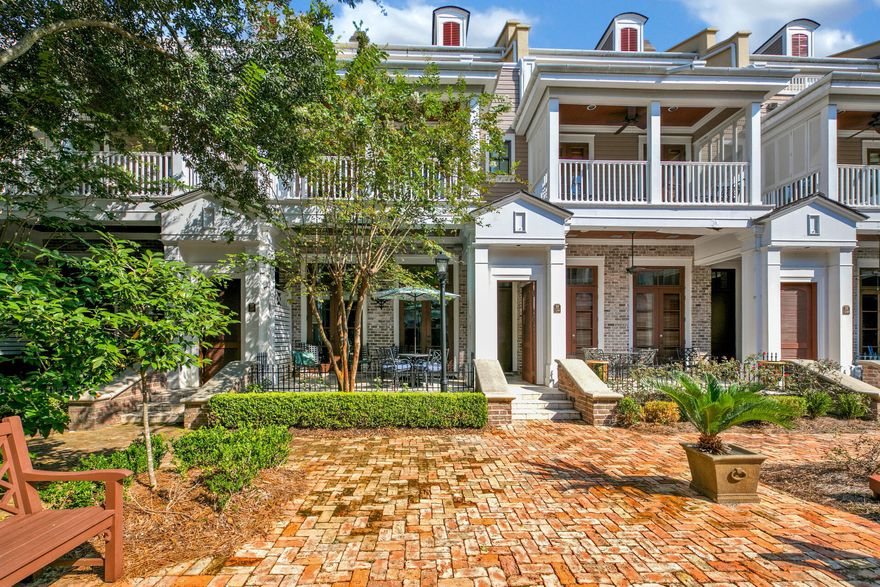 Le Jardin is a private, gated retreat within Sandestin Golf & Beach Resort's Village of Baytowne Wharf. Within the Wharf you will find an array of dining, shopping, nightlife and a full schedule of outdoor festivals and events for the entire family. The luxurious interior of this 3 bdrm, 3.5 bath townhome includes 12' ceilings, wood and travertine flooring throughout, chef's kitchen with Viking range and Sub-Zero refrigerator, two master suites, luxurious baths, outdoor living areas on each level and is offered fully furnished. Le Jardin residents enjoy gated parking in the garage, separate climate-controlled storage, access to the terrace pool with hot & cold spas, fitness room, and grilling areas. New wine fridge '18, Both HVAC units have been replaced '19 & '20, TVs in '20, & W/D in '21