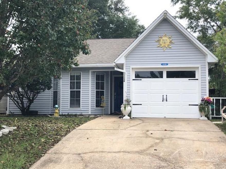 Cozy 3 bedroom, 2 bath home in Blue Pine Village, a short distance from the shops at Merchants Walk and the entrance to the Mid Bay Bridge leading to the lovely beaches of Destin. Super convenient for EOD students and Eglin employees alike this home is a perfect location. Kitchen has updated appliances, granite counter tops and tile flooring with an ample pantry and eat in area. Master has en suite full bathroom. Back yard is fenced and has lovely greenery. Washer and dryer hook up in the one car garage. Owner will consider a dog only, no cats, with a non refundable $300 pet fee. The neighborhood has a pool for owner and tenant use. Any person 18 years old or older must complete separate applications. Tenants required to carry renter's liability insurance.