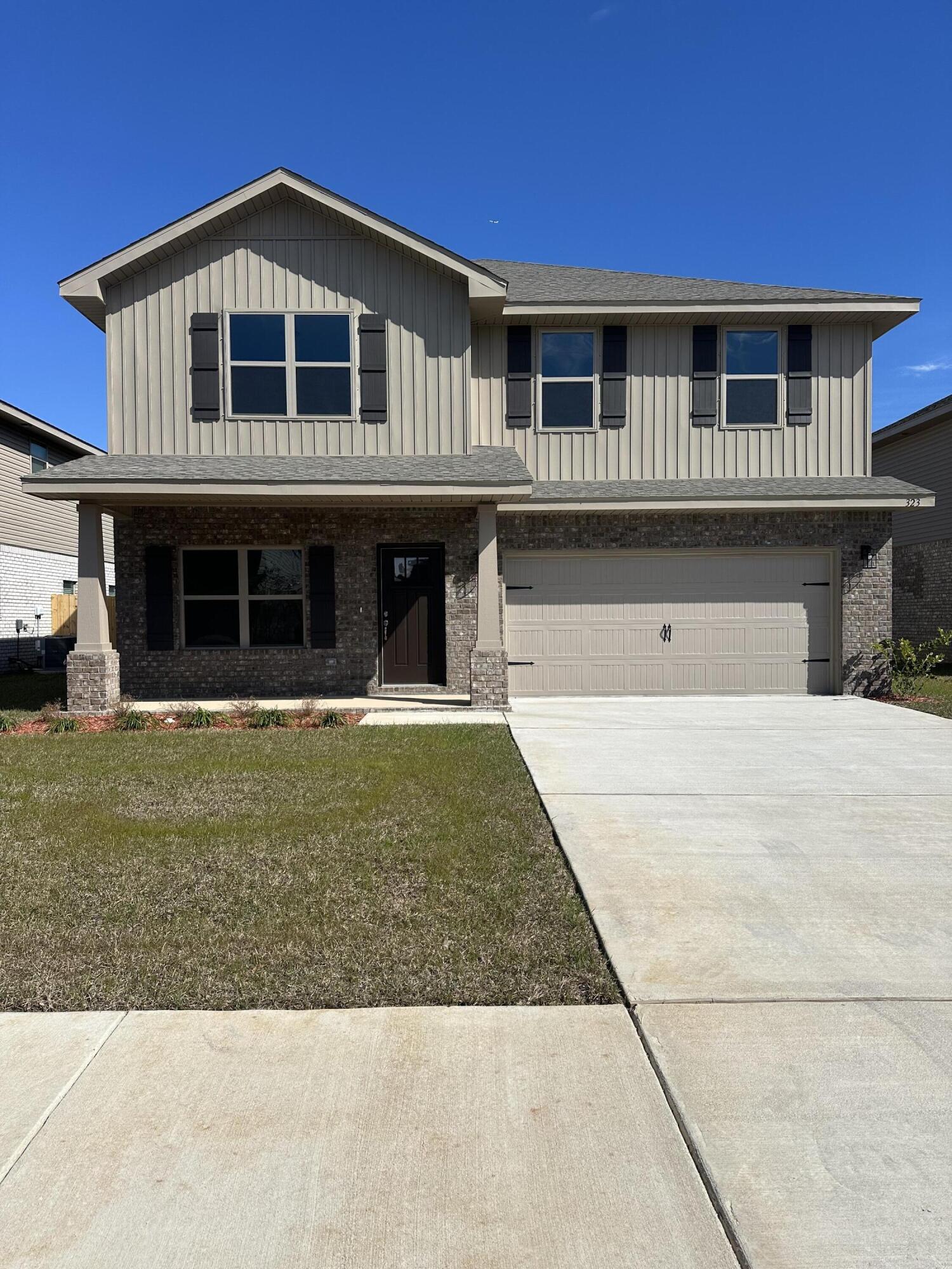 This 3105 sq ft home offers 6 bedrooms, a bonus room and 3 and a half bathrooms! It is a huge home with plenty of space for family, friends and entertaining. It is being built in North Crestview in our neighborhood Ridgeway Landing. This neighborhood has underground utilities, 4-sided brick homes all with irrigation, sidewalks, streetlights, great location and close to town and a community pool for your enjoyment! The master bedroom walk in closet is massive! It is defiantly a must have and must see. Some upgrades that are being added to this home include craftsman style elevation, granite countertops in kitchen and bathrooms, upgraded LVP flooring everywhere with carpet only in bedrooms and the stairs and a separate walk-in shower and garden tub in the master bathroom!