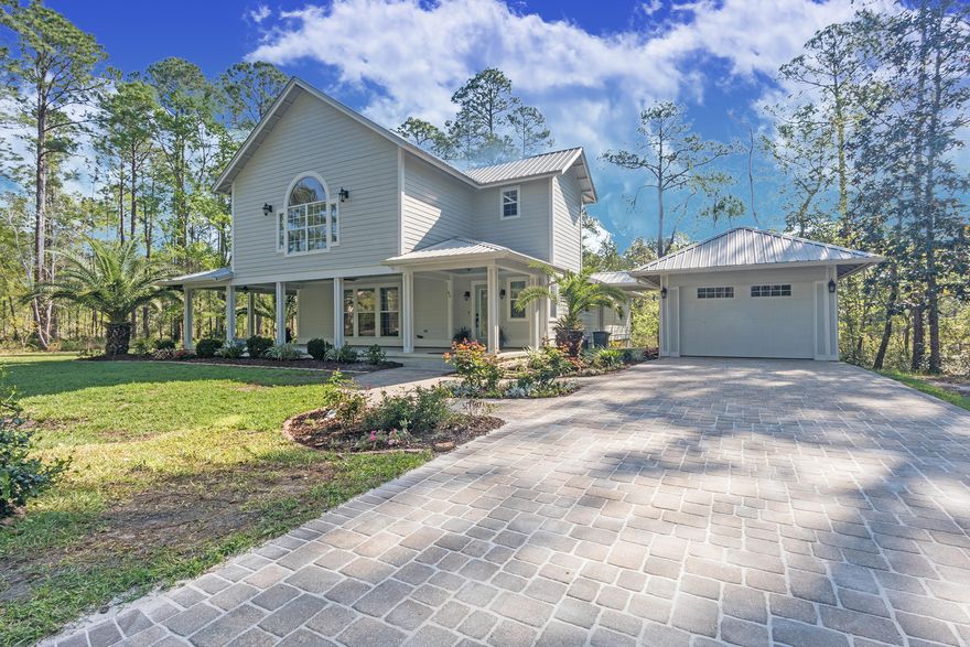 Beautiful home with NO HOA fees. This 3 bdrm, 3 bath home has an open floor plan and VERY large bedrooms. It is close to Hammock Bay and the City of Freeport and only 25 minutes from the Worlds most beautiful Beaches. The master bedroom is located on the first floor and it has a screened in patio. The upstairs bedrooms have new Luxury Vinyl Plank flooring. The kitchen boasts granite, stainless appliances, glass top stove and open to the living room and dining room area. The living room has a fireplace and opens up to a screened in patio. Wildlife is plentiful to watch from the back patio as it is located on a grassy canal.