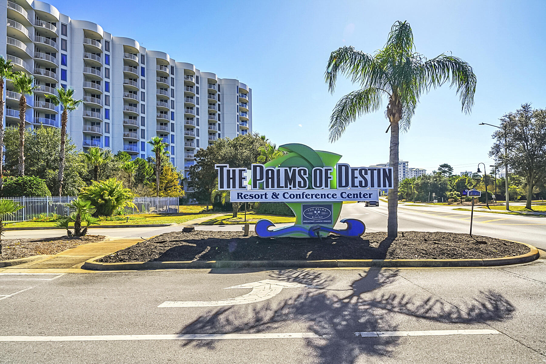Sunset and gulf views all year long from this turnkey unit. The Kitchen features granite countertops and maple cabinetry. Amenities at The Palms of Destin includes an 11,000 SF lagoon pool with waterfall and spa, a children's pool, a playground and a splash pool, lighted tennis courts and basketball courts, first class fitness center, seasonal shuttle service to the beach, and covered protected parking. Also on site is the conference center, office center, and reception desk and restaurant. This Room dimensions and square footage are approximate and should be verified by buyer. This unit has two ensuite bedrooms with its own washer and dryer.