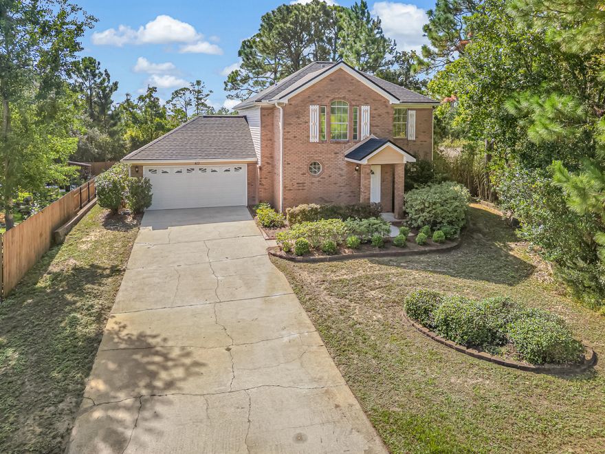 WATERFRONT VIEWS from your private balcony! Less than 15 minutes to Hurlburt Field and 30 minutes to Eglin, this stunning 3BR/2.5BA home at 413 Emerald Point combines comfort, style, and convenience. The spacious master suite features a private balcony overlooking the backyard--perfect for morning coffee or evening sunsets. Enjoy open living areas, two additional bedrooms, and plenty of natural light throughout. Entertain in the expansive backyard or relax with easy access to boating, fishing, and serene waterfront activities nearby. A two-car garage provides ample parking and storage. New roof installed 9/2/24 with transferable 5-year workmanship warranty. Nestled in a quiet waterfront neighborhood, with amenities, just off Hwy 98.