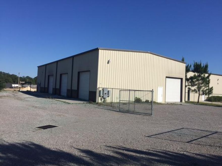 5000 sqft of Warehouse Space offering 3 Phase Power. The total heated and cooled office space is 300 sqft and features 1 full bathroom and another 300 sqft (estimated) of 2nd floor mezzanine space. There are (4) 12x12 ft. roll up doors and 3 man doors allowing multiple points of entry within the 5000 sqft floor plan.