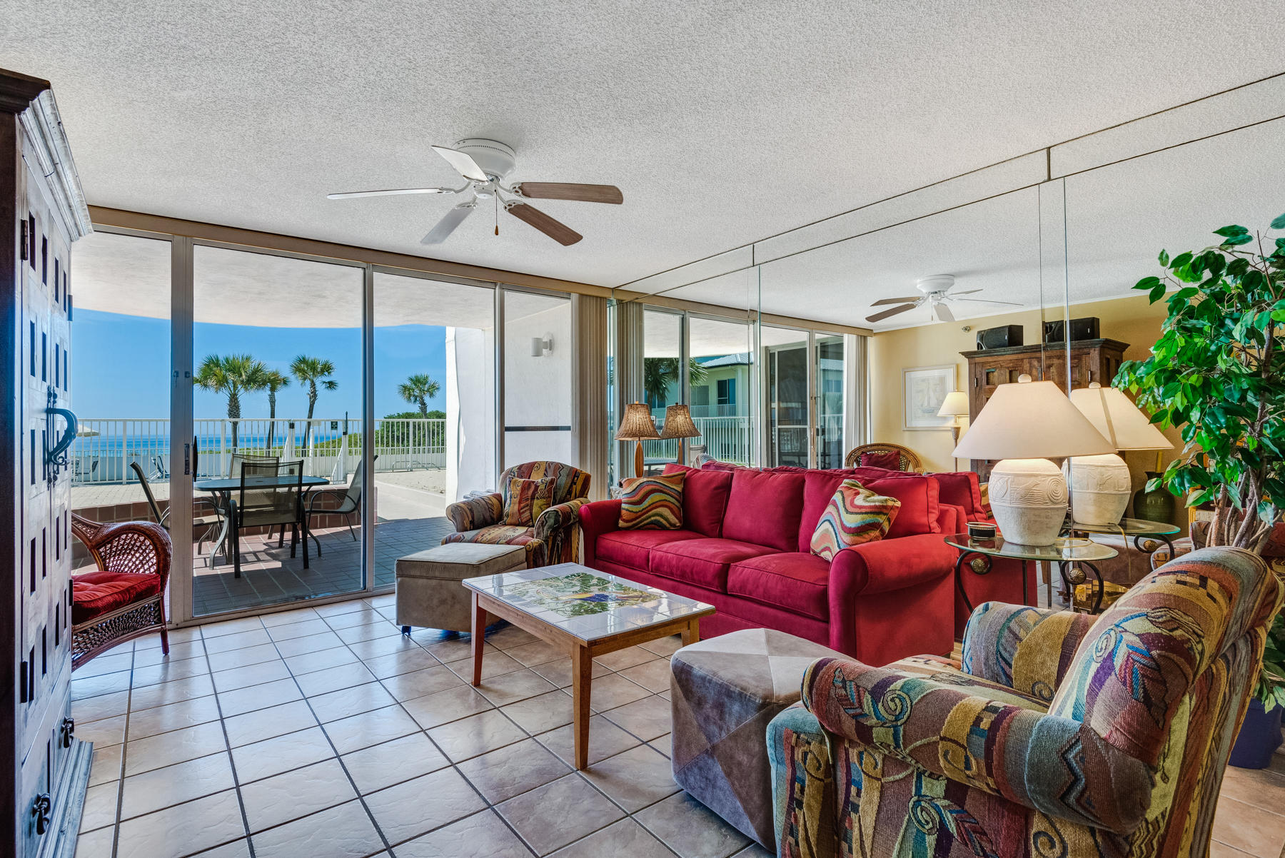 Opportunity Knocks!!! This is a fantastic opportunity to purchase a east end three bedroom three bath GULF FRONT UNIT in Hidden Dunes! Ideally located...first floor walk out unit with easy access to the sparkling gulf front pool, the Gulf Of Mexico, and your private parking. No elevators needed, just park in front of your unit unit and go straight to the beach. Ideal for families with small children, owners with pets, or just the owner that cherishes convenience. This unit has been lovingly cared for by its present owners for many years and they have priced it to sell. EAST END 3br 3ba with updated kitchen, open spacious floor plan and ideally located. NOTE EXCLUSIONS FROM SALE: DINING TABLE AND CHAIRS, LIVING ROOM ARMOIRE, TWO SMALL PICTURES IN KITCHEN OF PIZZA MEN.