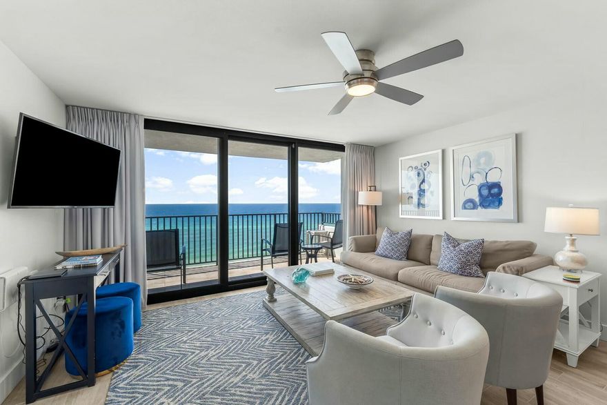 Welcome to this beautifully renovated unit at One Seagrove Place, perfectly situated on the 8th floor for breathtaking 180-degree views of the Seagrove beaches. The unit was taken down to the studs and completely updated in 2018, with recent replacements of the HVAC system, hot water heater, and dishwasher for added peace of mind. Located in the heart of Old Seagrove, just two miles from Seaside, this unit offers an ideal central location for exploring all the best that 30A has to offer. Whether you're walking, biking, or driving, you'll have easy access to a wide array of shops, restaurants, and activities, while also enjoying stunning Gulf views from the comfort of your home. This unit is completely turn-key, making it an excellent opportunity for investors or second-home owners looking to enjoy the beauty and convenience of 30A. Don't miss out on this exceptional property!

