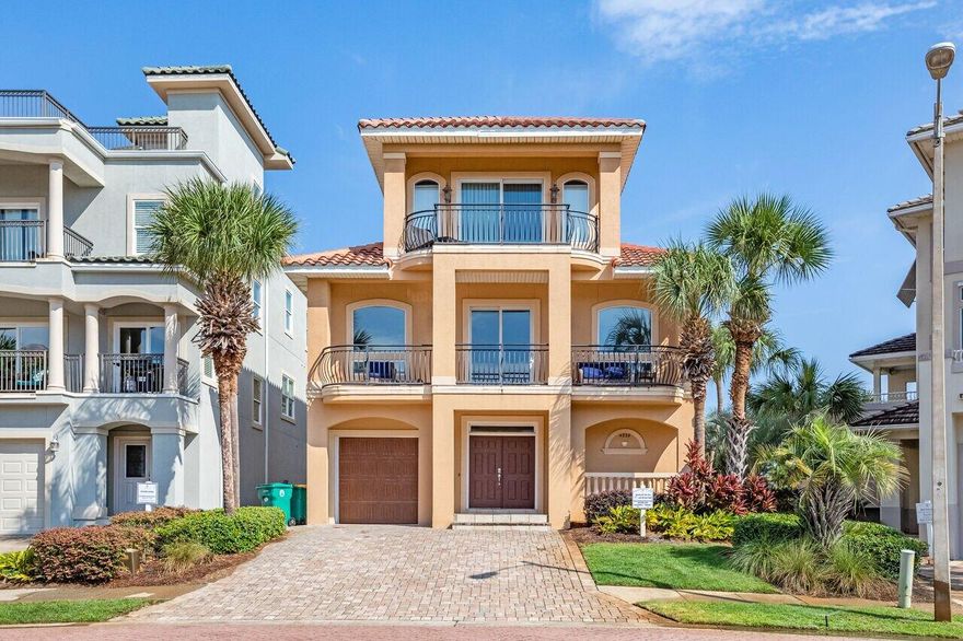 Beautiful 4 bedroom 4 bath home located in the exclusive gated community of Destiny By The Sea. On the first floor you will find 2 queen size bedrooms along with their private bathrooms. The 2nd floor is where you will find your entertaining space inside and out. The living room, kitchen and dining room are located on the 2nd floor, along with the bunkroom. The kitchen is fully equipped with stainless steel appliances. You can also see the gulf on the 2nd floor balcony. The master bedroom with a private balcony is on the third floor allowing for beautiful views of the sunset. Family game night? There is a foosball table and ping pong table located on the first floor.  If relaxing is your thing, there is a bed swing in the back yard, allowing  time for yourself to take in a good book.