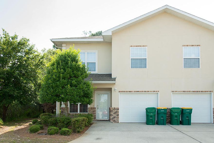End unit! Minutes to both bases! One car garage! This unit was the model home while the units were under construction. Double french doors enclose the dining room off the kitchen. Kitchen has granite counter tops and island and stainless appliances and hard -rock maple cabinets. Bathrooms also have granite counters. Huge master suite with sitting area upstairs and 2 more good sized bedrooms. Lawn care is provided by the HOA.