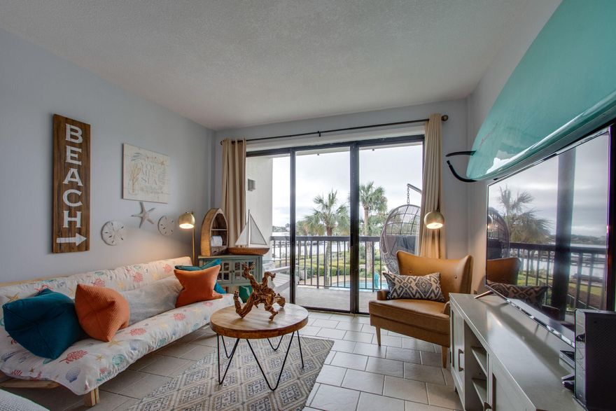 INVESTORS - GREAT Rental HISTORY in stylish waterfront STUDIO Condo!(2019) $29k and (2020) $34k with Covid shutdown!   INCLUDES Assignment of boat slip E-10, deep water/30' boat.  Studio has Tile floors; Removed popcorn from ceiling; New in 2020: Faucets (Kitchen/Bath), Toilet, HVAC/Nest Thermostat (Hot water heater -2018 approx.)  Pirates Bay can be a boaters weekend get-away, full time residence, or vacation rental. Located steps away from the Santa Rosa Sound and a short drive to the white sandy beaches. The community includes a pool, picnic area, and private beach. Low HOA fees cover: Water, Sewage & Trash; Pest Control; Cable TV; Hi-Speed Wireless Internet; Insurance on Bldg.  $978/qtr Condo Assoc+$399/qtr Marina Assoc=$1,377/qtr total. Bldg is recently updated.  YOLO Bd NOT included!