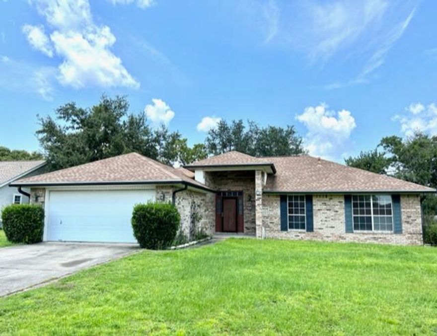 Available now and move in ready.  Easy commute to bases, beaches and shopping and avoiding traffic in South Crestview.  4/2 floor plan with spacious living and kitchen areas.  Eat in kitchen with breakfast bar and pantry.  Large bedrooms and bathrooms.  Custom shower in the master with double vanity, water closet, and walk in closet.  Guest bathroom features nice upgrades. 2 car front entry garage and laundry room.  Privacy fenced backyard, storage shed and open patio.  No inside smoking or vaping.  Pets will be allowed with a $400 non-refundable pet fee and owner approval.  Pet friendly, level lot, South Crestview, and easy access.  A must see for the price.