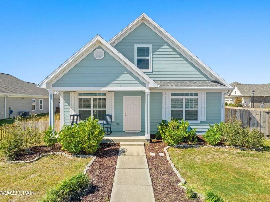 UNDER CONTRACT WITH CONTINGENCIES; SELLER ACCEPTING BACKUP OFFERS.MOTIVATED SELLER! ASSUMABLE 3.25% VA MORTGAGE, +50% LESS THAN CURRENT MORTGAGE RATES. Located in prestigious Mill Bayou very close to North Bay Haven Charter Academy. Mill Bayou is the premier community in Panama City with so much to offer. Barely lived in and meticulously maintained, this beautiful Florida Cottage offers a first floor primary suite/split bedroom floor plan, two bedrooms upstairs that share full bathroom, convenient half bath downstairs, first floor laundry, open floor plan, formal dining room that could also be used as a flex space for an office, classroom, or craft room.