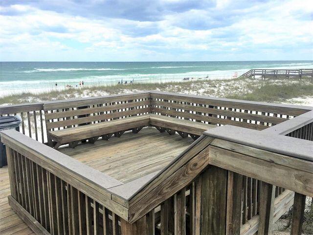 Welcome to paradise! This darling open concept one bedroom, one bath condo feels much larger than it is. Situated directly across the street from the beach and Captain Daves Restaurant. Two minute walk to the deeded beach access. Tile flooring throughout and nice furnishings. Tiled shower/tub combo with granite top vanity. Plenty of storage. Ground floor unit with pavers in the quiet, semi private backyard. Freshly painted last year. New microwave and king bed.