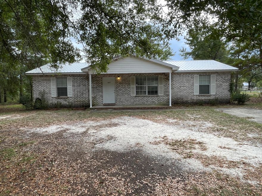 Cute brick home with 3 bedrooms and 2 full baths located on an acre. This property features a split floor plan, neutral paint, LVP and tile flooring (as well as carpet in the bedrooms). The living room is spacious, and the kitchen has a stainless fridge, smooth cooktop stove, and a pantry. There is also a formal dining area and a separate laundry room. The primary bedroom has its own en suite as well as a walk-in closet. Two nicely sized guest bedrooms share a second full guest bath. Outside, there is a yard building for storage. Pets may be considered on a case-by-case basis with prior owner approval and a non-refundable pet fee. No smoking, including vapes.