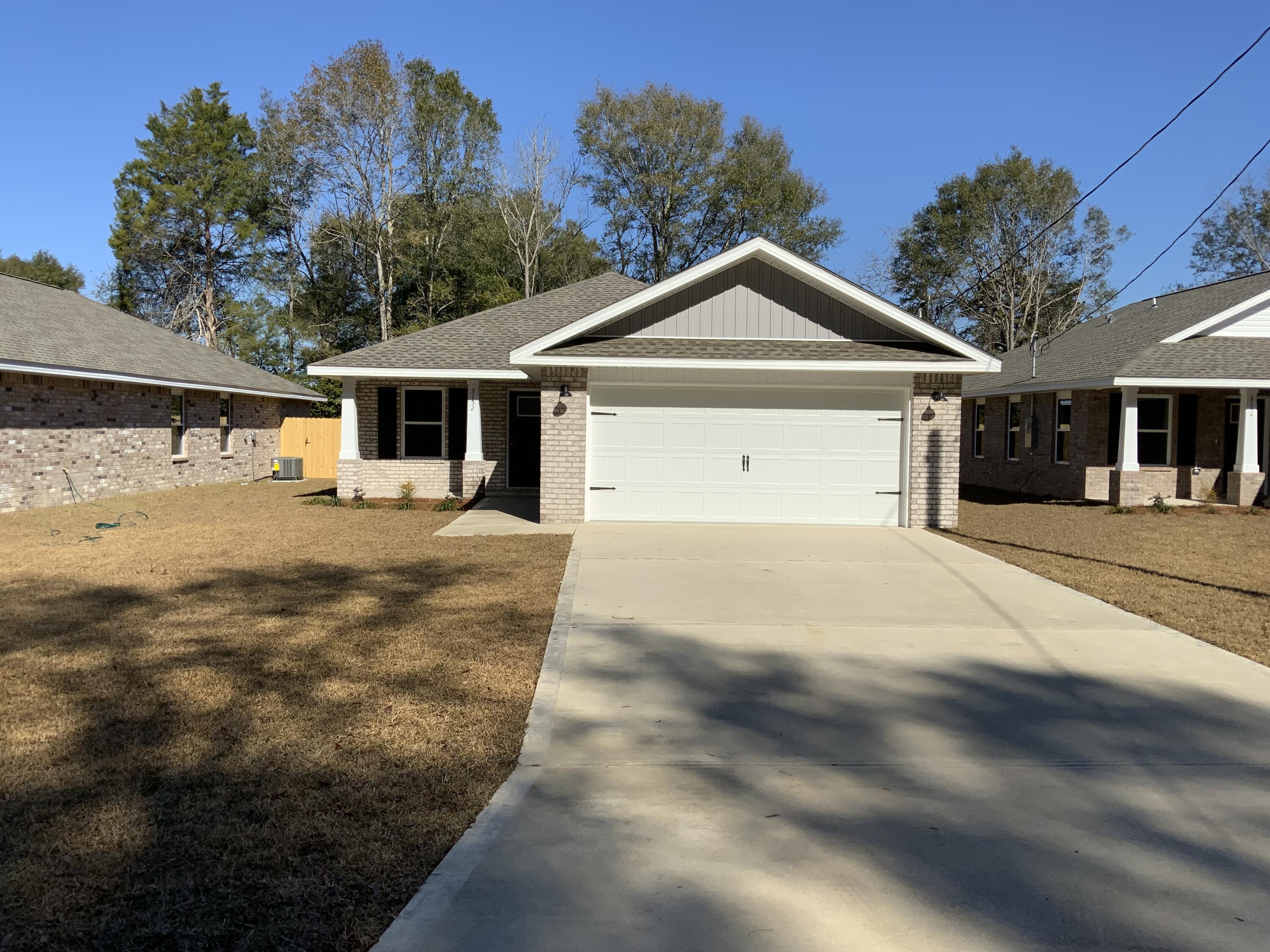 Brand New and will be PRIVACY FENCED! All brick construction features 2 car garage, covered porch off the kitchen for relaxing. Open floor plan features tray ceiling in living room, work island w/bar seating in kitchen, pantry, stainless steel appliances, shaker style cabinets with soft close doors/drawers, additional bedrooms have large closets, master bathroom has double vanities and walk-in closet. Carpet in bedrooms, luxury vinyl plank in common areas, quartz counter tops in kitchen and baths. January completion date-call to see today!