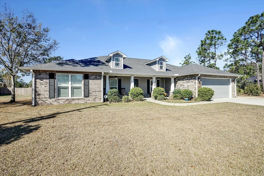 This home is centrally located to everything in Navarre! Walk to Publix! It has two extra buildings on the property, one is a lawn/storage building. The other one is an awesome little she-shed, or could be turned into a man cave easily. Beautiful home with no HOA0 Washer and dryer do not convey with the sale of the home.