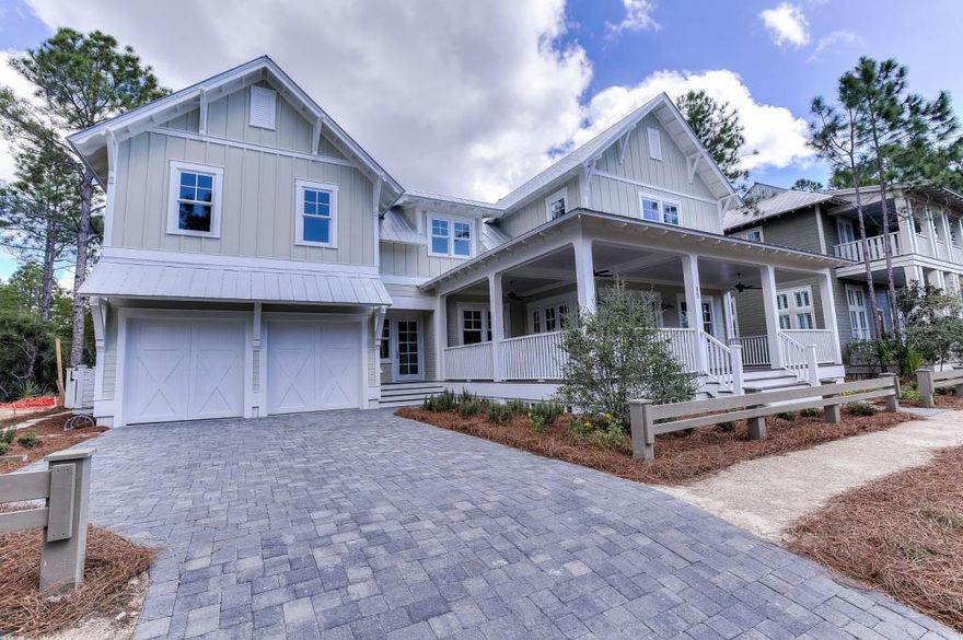 Casual luxury envelopes this warm and inviting, new custom home. Located in the highly desirable community of Watercolor. Featuring a family-friendly design with two master suites, large backyard, pool, and two car garage, you'll immediately notice the high quality finishes and soft color palate throughout. Designed for endless decorating possibilities, make this house your dream home! Special features include beautiful oak hardwood floors throughout pine walls in living room and halls, Calcutta marble countertops, Carrera brick joint backsplash, Thermador appliances, and walk up wet bar pass through with front porch access for aprs dining. Home has potential to generate over $120,000 in gross rental revenue. This beautiful Florida cottage is centrally located with easy access to the Gulf of Mexico, world class dining, boutique shopping, golf courses and the Northwest Florida Beaches International Airport. Located on 499 acres, the picturesque WaterColor community was created with families in mind. Exceptional amenities include beautiful swimming pools, a gulf front beach club, nature trails, kayaking, canoeing, a fitness center, tennis, Camp WaterColor for kids, parks and green spaces.