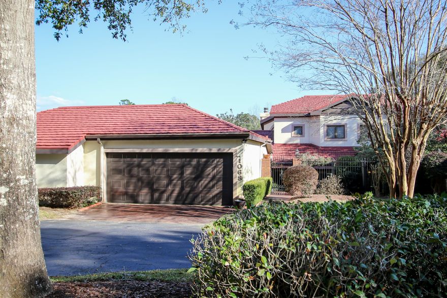 WATERFRONT LIVING in coveted Rocky Bayou Estates with lake views from nearly every room! Lake Way Villas is an exclusive 10 unit town home community bordered by Lake Henderson and the Golf Course at Rocky Bayou Country Club. The thoughtful architecture of this residence allows for private outdoor space, soaring interior ceilings and natural light from all four sides. Everything you need is on the elevated main level - charming courtyard, updated kitchen and breakfast nook, master bedroom with his/hers closets and renovated bath, guest bath and dining/living area with panoramic water views. Upstairs is a private bedroom sharing an en-suite with an equally sized sitting room or third bedroom. Downstairs is a large family room with covered deck to enjoy the peaceful outdoors, rain or shine!