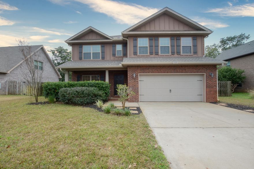 Welcome home to beautiful Magnolia Village just south of HWY 98 in Navarre! This village is ideally located close to Hurburt Field, Navarre/Gulf Breeze Beaches, and Santa Rosa County's Outstanding Schools. As you walk up to your new two-story home, you're greeted with a large yet secluded front porch. As you walk in, the house opens up to a large family room. As you continue through the family room, your open kitchen is only steps away with its stainless-steel appliances, spacious granite counter tops, and a breakfast bar. As you walk by your dining area, take a peek out back at your large screened in porch, perfect for entertaining and summer BBQs! You'll love the first-floor master as it has ample space for your king size bedrooms set and plenty of storage space in your walk-in closets.