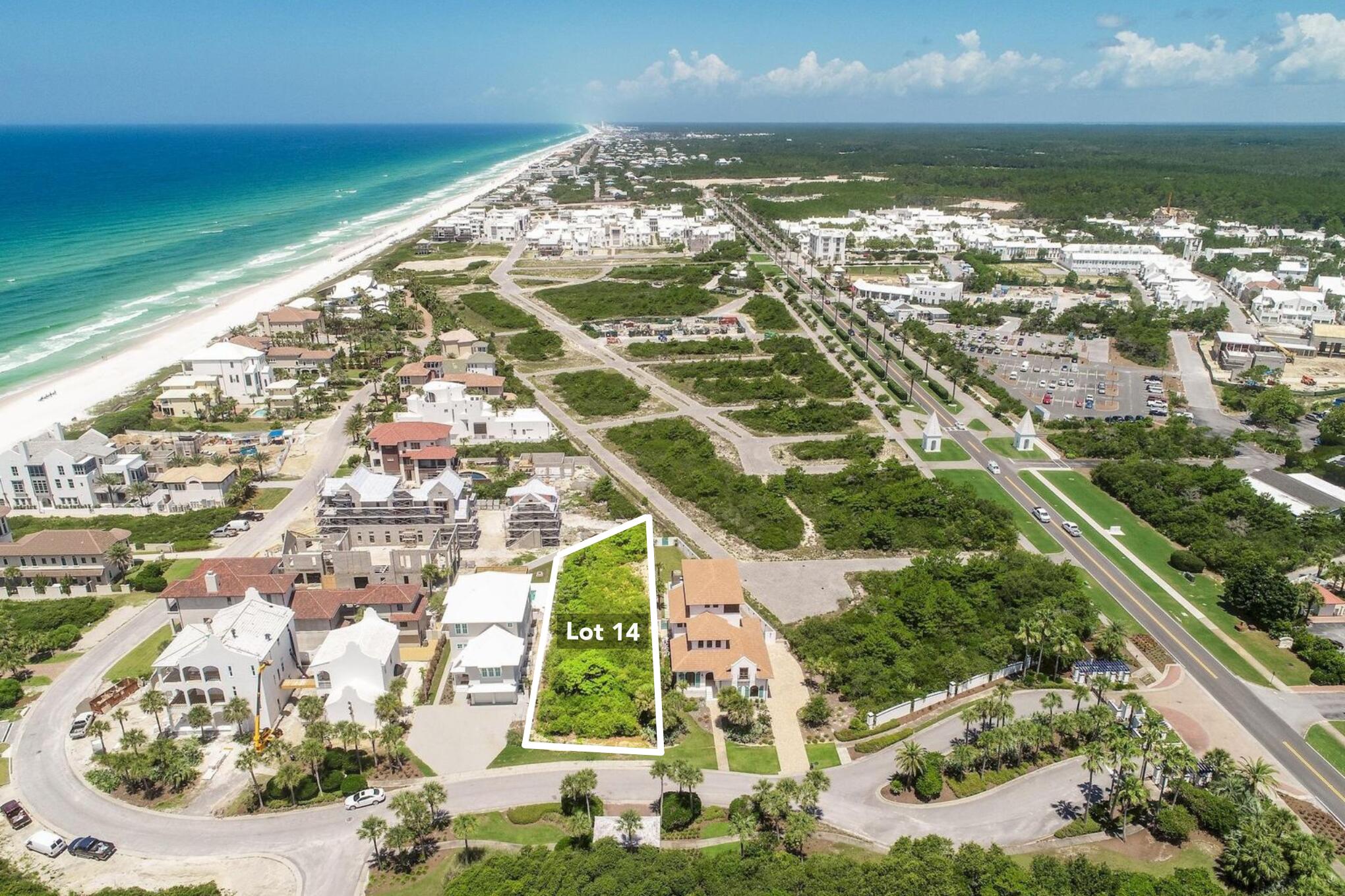 This prime homesite nestled behind the private gates of Paradise by the Sea provides the framework for a palatial estate with pristine Gulf view corridors and ample privacy. Masterfully designed building plans drafted by the renowned Boheme Design Group are included with the offering creating a compelling and turn-key development opportunity. Designed to take full advantage of the views overlooking the idyllic turquoise hued waters and sugar white sand, the building plans encompass over 7,000 square feet of living space, over 2,400 square feet of outdoor porch space, a private pool, carriage house, and a three car garage. Comprised of 51 private homesites and 1,700 feet of Gulf frontage, the Paradise by the Sea community is geographically poised between the iconic town centers of Rosemary and Alys Beach. Inquire today to learn more and start envisioning the coastal lifestyle you deserve.