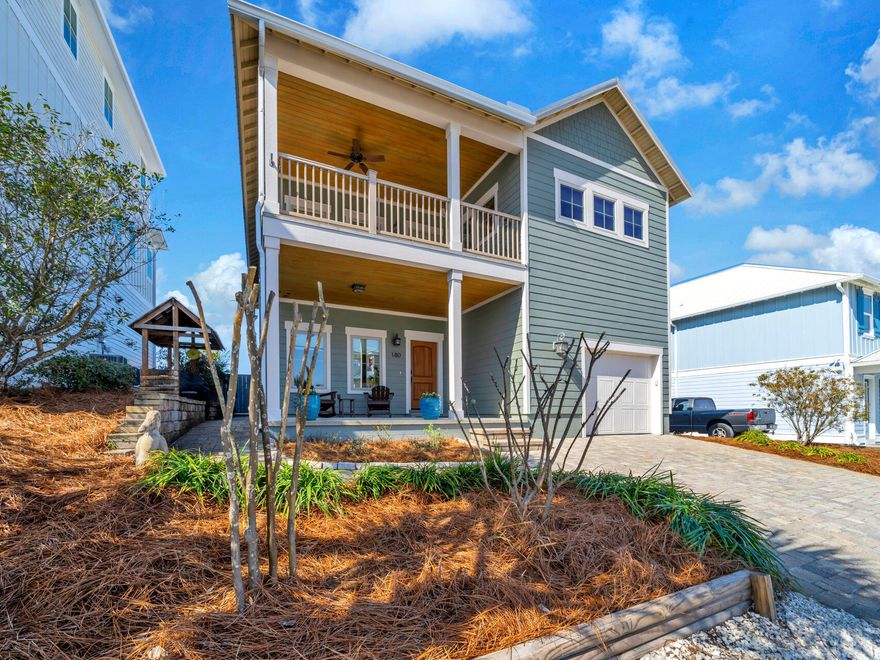 Exquisite 5 Bedroom 4 1/2 bath Craftsman Style beach house. Located only 800 feet from the deeded beach access available only to Tang O Mar HOA members. The main house features 4 bedrooms 3 1/2 baths. The living area features cypress ship-lap walls and ceilings, wood-cased low e impact windows and doors. Natural light enhances the warmth of the white oak flooring. The gourmet kitchen is equipped with top-of-the-line Wolf and KitchenAid appliances, solid wood cabinets, and elegant granite countertops, accented by a custom-tiled backsplash. The lower level is like a private retreat for your guests featuring stained concrete floors, spacious bedrooms and baths with high end finishes, a coffee bar and sitting area. There is also an elevator that connects the upper and lower floors. The back