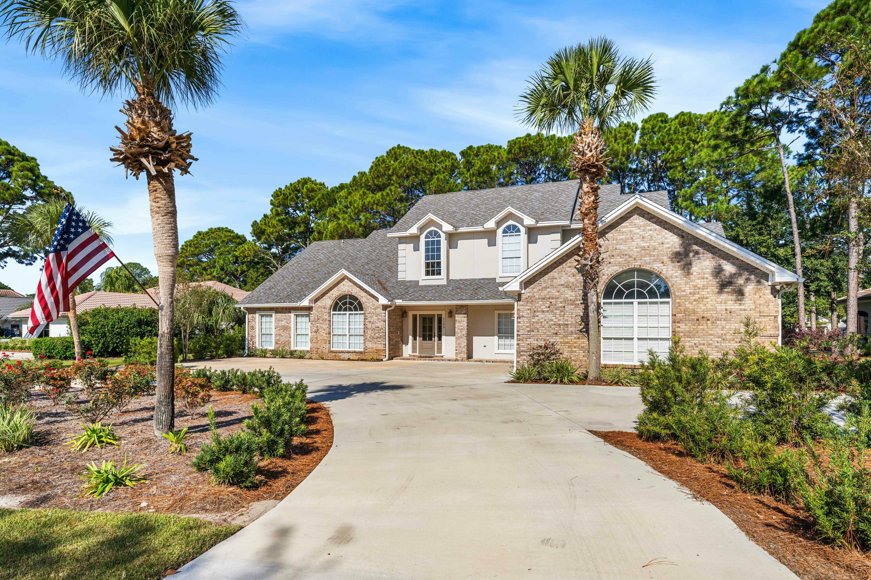 Welcome to 1155 North Troon Dr, a stunning home nestled in the heart of Sandestin Golf and Beach Resort located in Miramar Beach, FL. This exquisite 3,826 square foot residence offers a blend of elegance and comfort, perfect for those seeking a luxurious lifestyle.As you step inside this freshly painted home, you are greeted by two story ceilings that add a touch of sophistication to the spacious foyer and living room. This home features four bedrooms and four and a half bathrooms, oversized living room, and an enormous family room providing ample space for family and guests. The large main floor primary suite features a sitting area and dual walk-in closets, ensuring plenty of storage. The kitchen features stainless steel appliances, granite countertops, and stone tile backsplash. Enjoy meals in the formal dining room or breakfast room or relax and read a book in the sitting room. Step outside to your private backyard oasis, complete with a below-ground pool, private patio, and fenced-in yard. The property also features an oversized attached two garage with additional space to park 3 golf carts. A new circular driveway added in 2024 allows for six additional cars.
Don't miss the opportunity to make this exceptional property you next home.
Sandestin Golf and Beach Resort offers world-class amenities that include, pristine beach frontage, championship golf courses, tennis courts, a marina, with dining, shopping, entertainment at the Village of Baytowne Warf, and Grand Boulevard. The entire 2400-acre resort is connected by miles of pedestrian, bike, and golf cart paths.
