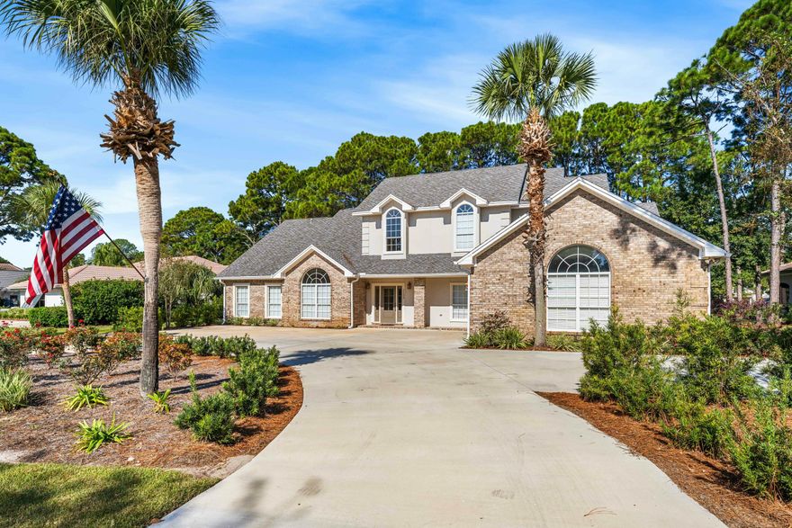 Welcome to 1155 North Troon Dr, a stunning home nestled in the heart of Sandestin Golf and Beach Resort located in Miramar Beach, FL. This exquisite 3,826 square foot residence offers a blend of elegance and comfort, perfect for those seeking a luxurious lifestyle.As you step inside this freshly painted home, you are greeted by two story ceilings that add a touch of sophistication to the spacious foyer and living room. This home features four bedrooms and four and a half bathrooms, oversized living room, and an enormous family room providing ample space for family and guests. The large main floor primary suite features a sitting area and dual walk-in closets, ensuring plenty of storage. The kitchen features stainless steel appliances, granite countertops, and stone tile backsplash. Enjoy meals in the formal dining room or breakfast room or relax and read a book in the sitting room. Step outside to your private backyard oasis, complete with a below-ground pool, private patio, and fenced-in yard. The property also features an oversized attached two garage with additional space to park 3 golf carts. A new circular driveway added in 2024 allows for six additional cars.

Don't miss the opportunity to make this exceptional property you next home.

Sandestin Golf and Beach Resort offers world-class amenities that include, pristine beach frontage, championship golf courses, tennis courts, a marina, with dining, shopping, entertainment at the Village of Baytowne Warf, and Grand Boulevard. The entire 2400-acre resort is connected by miles of pedestrian, bike, and golf cart paths.

