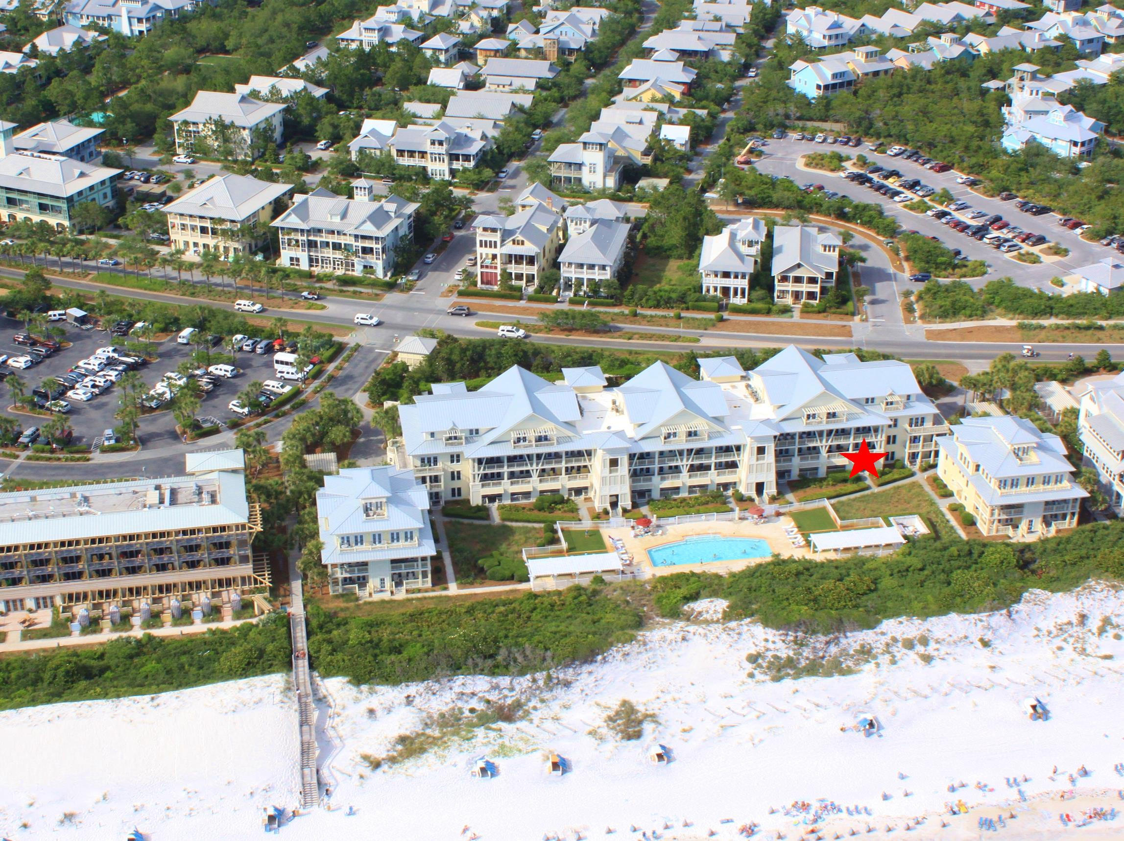 Beautiful, fully furnished (oil paintings, living room lamps and personal items excluded)3 bedroom, 3 bath, 2-story GULF-FRONT condo in Watercolor! Overlooking a private pool just for this 22 unit building. This spacious unit is 'move-in ready' with Master King, Guest Queen and Twins. Downstairs den could be converted to add bunk room. Covered parking by entry door with storage room nearby. Easy walking access to restaurants, shopping, Watercolor Beach Club and Fish Out Of Water. ***Buyer is responsible for personally verifying details about this property. Any information contained in this listing is believed to be accurate but is not guaranteed.***