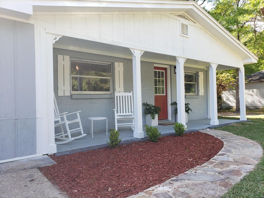 House is fabulously remodeled with granite countertops, beautiful backsplash in the kitchen, new stainless steel appliances, new flooring, shiplap accent wall, elegant electric fireplace, a large front porch, and new sod in the front yard . The house also has a beverage cooler near the back door, remote control lighting in the living room, fresh paint and flooring and so much attention to detail. This house is a show stopper and a must see!