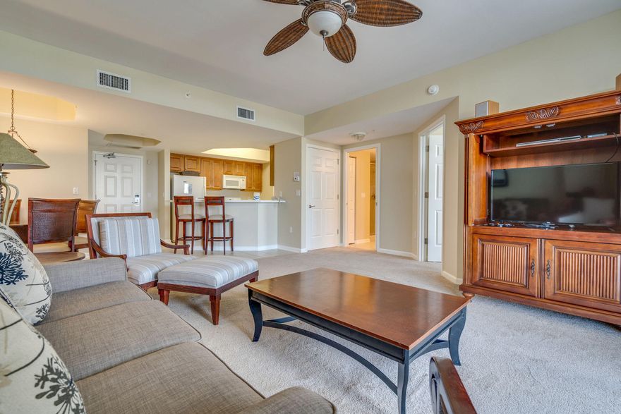 Southwestern facing, 3rd floor resort condo located in St. Lucia at Silver Shells Beach Resort & Spa. This split bedroom floor plan has all the comforts of home with a fully equipped kitchen, full size washer/dryer, large great room with a sleeper sofa, and two bedrooms each with private doors to the covered terrace. The master suite is is bright and roomy with floor to ceiling windows, a walk-in closet and also features an ensuite with a double vanity, garden tub and separate shower. The guest bedroom is equally as impressive with high ceilings, large closet and floor to ceiling windows. Whether you want to stay for a short vacation or live in long term, this condo is sure to meet all of your needs. There is an assigned garage parking space #3 and Owners Storage #303.