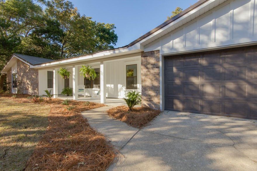 Charming Raintree Estates home in Bluewater Bay. The open floor plan and location make this a desirable primary residence that is minutes to the mid-bay bridge. The home was completely renovated in 2016 with streamlined finishes. The half acre lot is large enough to accomodate an outdoor kitchen and pool.