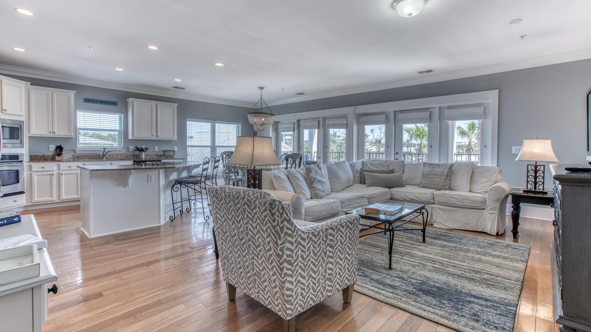 LUXURIOUS CONDO IN SEACREST BEACH OVERLOOKING THE 12,000 SQ FT POOLl!   Totally renovated, this rare 4 bedrm  unit has been professionally decorated  and is rental ready!  Open floor plan with the LR and DR overlooking a large patio and the Seacrest pool.  There are also 2 other balconies for outdoor living and entertainment.  Features include a gourmet kitchen with white cabinetry and stainless steel appliances.  Recently renovated bathrooms in both master suites.    This unit has strong rentals -  $98k in rentals in the last year and being sold furnished less some of the seller's personal items. New HVAC and WTR HEATER. Sable Pointe West is a 4 story condo with only 1 unit per floor and an elevator. It is only 2 short blocks to the beach or take the tram.  Walk to restaurants & shops.