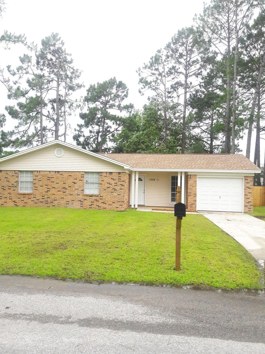 Welcome home! This newly renovated 3/2 home is waiting for you, it features a new roof, driveway, front door, garage door, sod, and fence(front & back only). Inside has been redone from top to bottom, starting with the ceiling; no popcorn. New wood looking tile in living room, kitchen, dining area, and hall. Bedrooms have new carpet. Kitchen has all new stainless steel appliances, granite counter tops, subway tile backsplash and stainless sink with new faucet. The cabinets have been refinished in a nice gray color. The bathrooms have new toilets, vanities/sinks, mirrors and light fixtures. All walls, doors and trim have new paint. All light fixtures, blinds, outlets and air registers are new. This home is close to both bases and shopping. Come look at this wonderful home today.