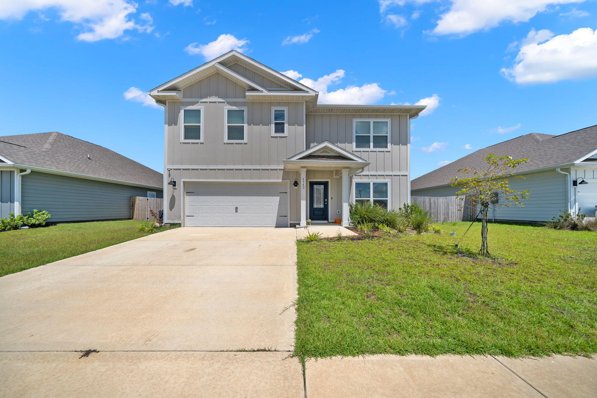Step inside this BEAUTIFUL 2-STORY home located in the highly sought-after community of Titus Park. As you enter, you're greeted by a FLEX SPACE that can serve as a FORMAL DINING area or OFFICE. The FAMILY ROOM is open and spacious, connecting seamlessly to the KITCHEN and DINING AREA, and leads out to the BACK PORCH with a FENCED in yard. Downstairs also includes BEDROOM 2 with a full bath tucked conveniently off the hallway. Upstairs, enjoy a LARGE BONUS ROOM perfect for entertaining or relaxing, along with BEDROOMS 3 and 4 that share a full bath. The PRIVATE OWNER'S SUITE offers DOUBLE VANITIES, a GARDEN TUB, SEPARATE SHOWER, and a SPACIOUS WALK-IN CLOSET. Titus Park is centrally located in Panama City- Just MINUTES from TYNDALL AIR FORCE BASE and ST. ANDREWS BEACHES.