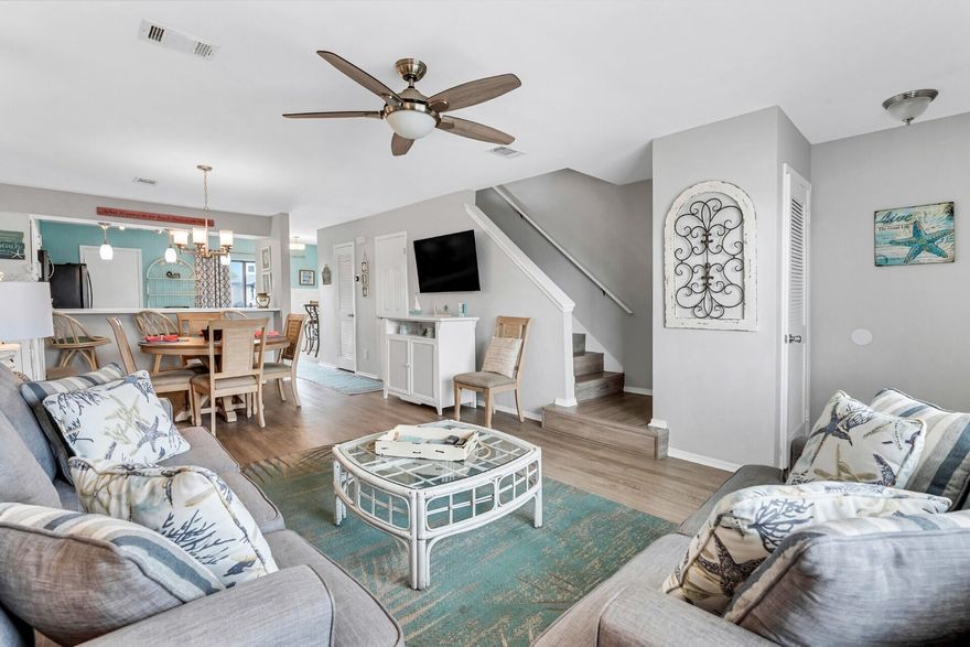 Sandprints Condo is one block north of the famous Pompano Joe's Seafood Restaurant, the most beautiful beaches & emerald waters! This 2 story unit sleeps 6, with 2.5 baths, a queen in the master, 2 twins in the guest bedroom, and a queen memory foam sofa sleeper in the living room. Large living room, full kitchen, 6-person dining room, breakfast bar area with 3 stools, breakfast room, flat screen TV's in living room and each bedroom. Washer/dryer, cable, and Wi-Fi are all provided. Community pool area,. * All information provided by owner. * $2600/mo $700 deposit, refundable security. Oct 15, 2025 - Jan 28, 2026 ALL information provided Per owner.
