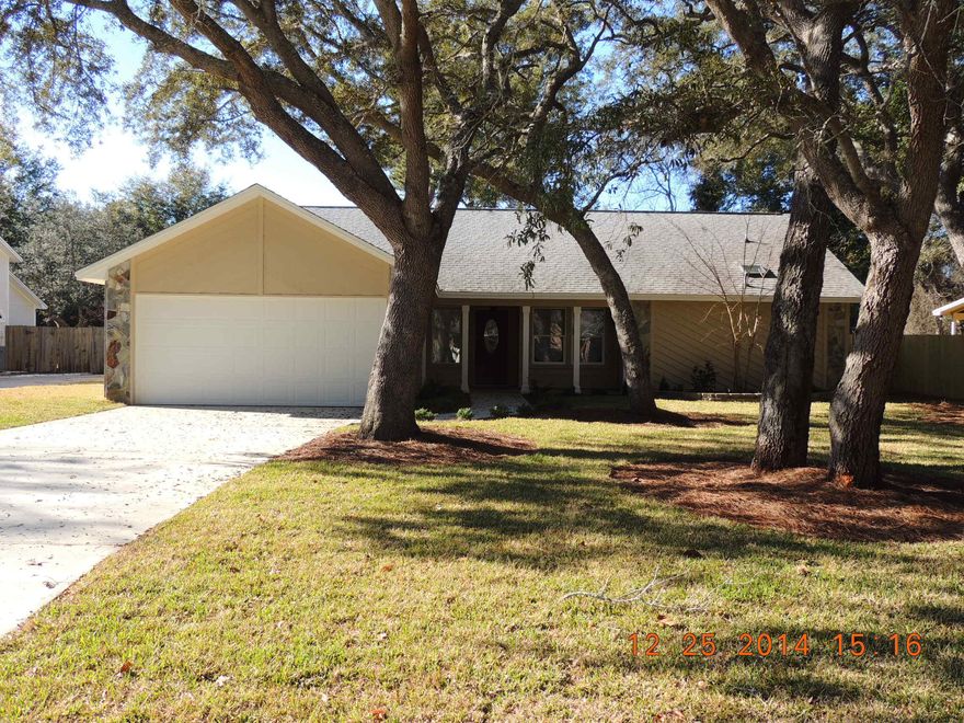 Beautiful home in an excellent location. Close proximity to schools and shopping. All new! This home has an open floor plan that has been completely updated. It features 3 bedrooms and 2 baths. There are brand new tile floors in the living area, new carpet in the bedrooms and new paint throughout the house. This beautiful home has crown molding in the dining room, kitchen and hallway. Both the living room and master bedroom have cathedral ceilings. The kitchen features all new cabinets, granite counter tops and brand new GE appliances. Bathrooms have granite counter tops, new cabinets and tile. . The large fenced back yard has new sod and beautiful landscaping. Come and take a look today! Buyer to verify sq. footage.