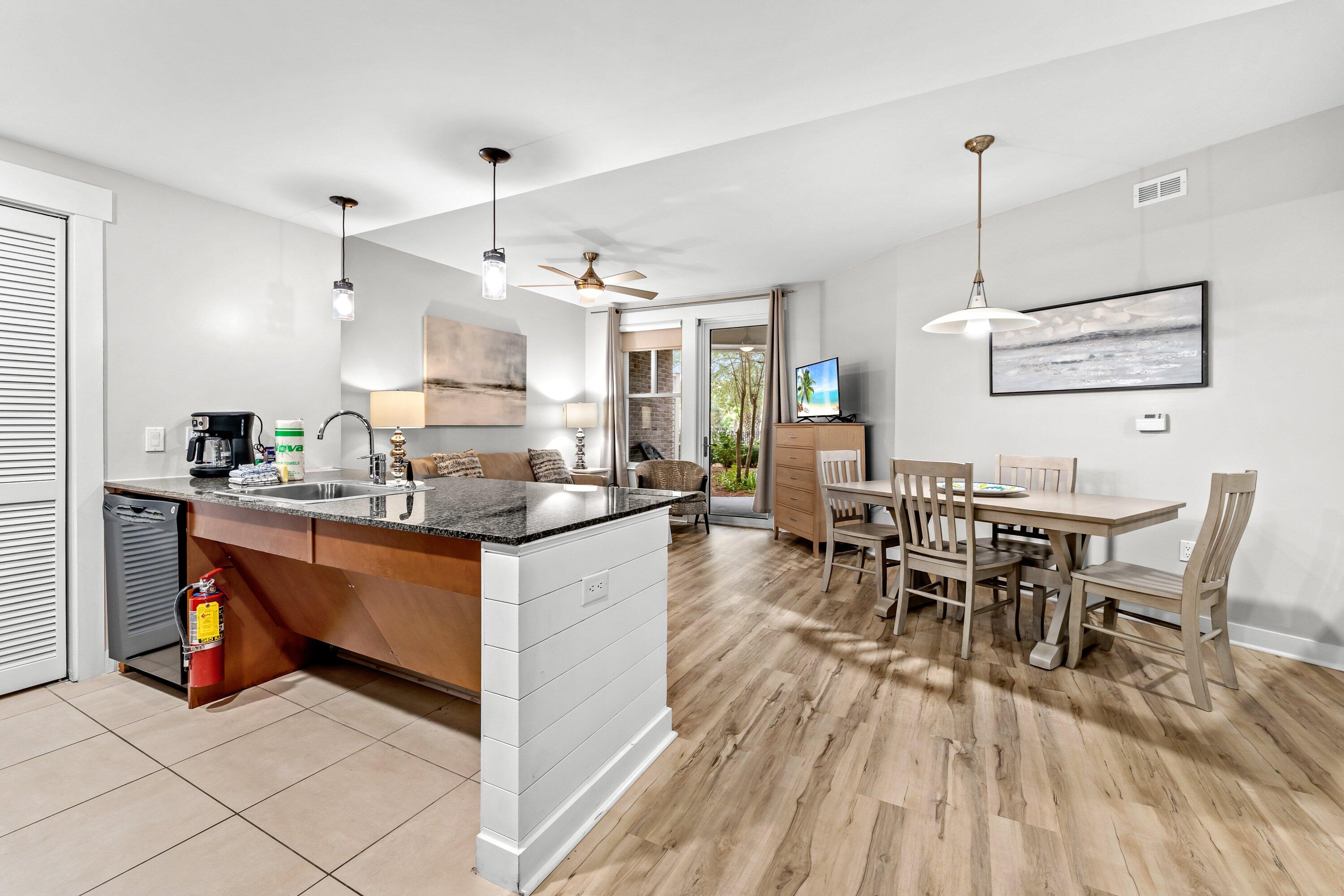 Enjoy all the dining and entertainment Baytowne Wharf has to offer in this 1 bedroom, 1 bath located on the first floor walk out unit of Bahia. This unit is being sold furnished making it rental and move in ready. It is a short walk from your patio to the lagoon style pool and hot tub. Additionally, you are able to indulge in all the amenities Sandestin has to offer including the beach, tennis, golf and marina.