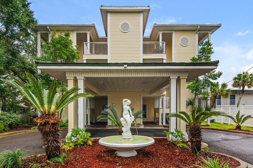 A one-of-a-kind opportunity to own a waterfront condo in the historical Brooks Street district in the heart of downtown Fort Walton Beach. This gated complex is one of 6 units in the entire building and will not last long! This turn-key 3-bedroom, 3-bath condo with walkout balcony terrace has been kept in immaculate condition and offers instant access and breath-taking views of the Santa Rosa Sound.Upon entering this ground floor unit you're greeted with 9ft ceilings, double crown molding and tile flooring that flows throughout the entire living space, to include the recently tiled terrace. The open kitchen has onyx granite counters, custom dark finish cabinets for plenty of storage, and stainless steel appliances including a 6-burner gas cooktop/oven and French style refrigerator wit