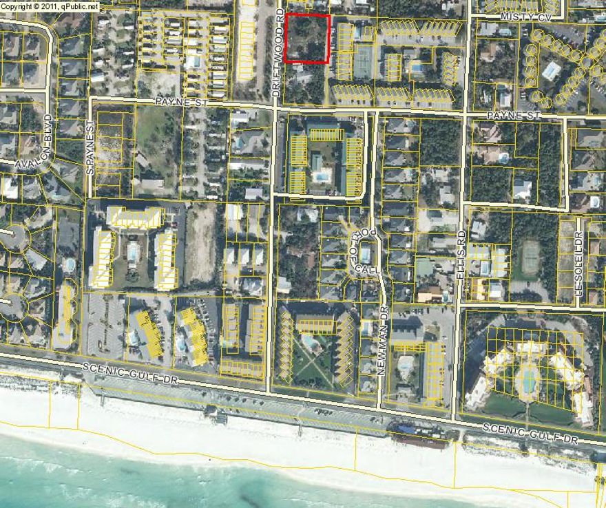 In the process of having the lot divided into 3 lots. Great location and public beach access directly across end of Driftwood Road. One Water/Sewer Tap already purchased. Motivated Sellers-- bring all offers!