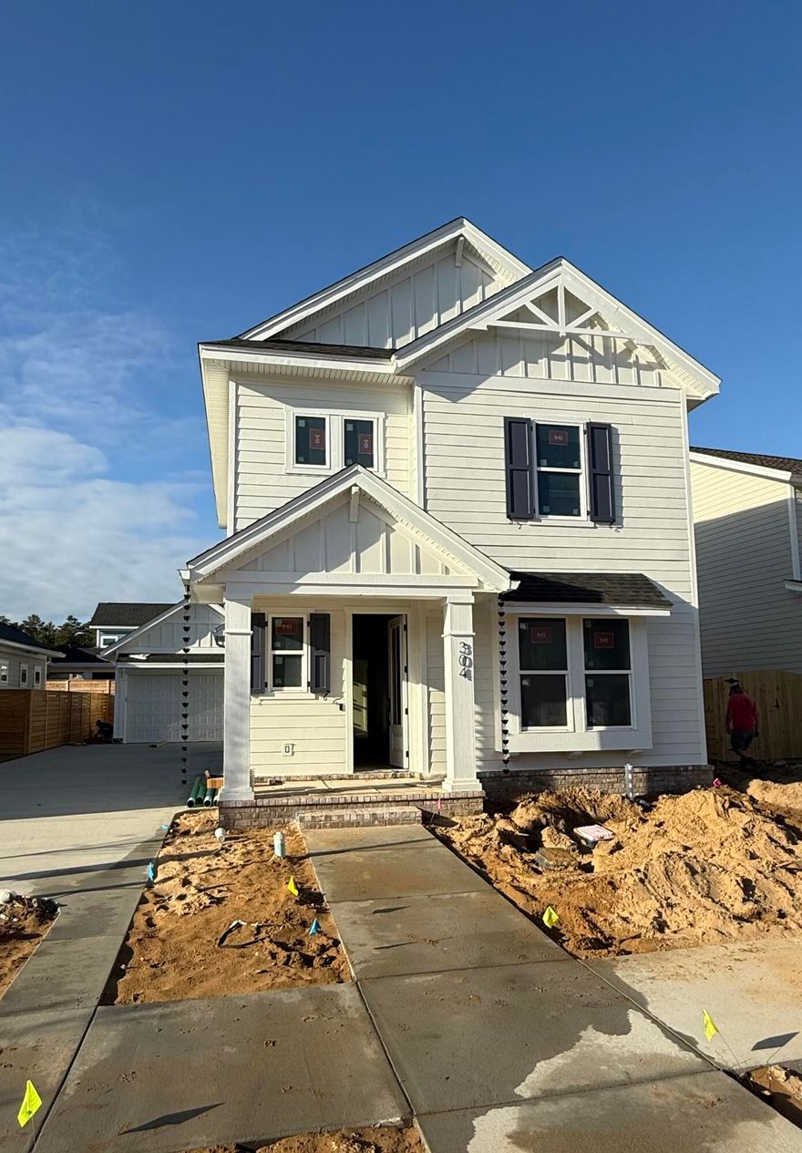 Complete approximately January '26. $20,000 'anywhere money' (with preferred lender) plus 1% of the purchase price toward total closing costs on this 4 bedroom, 2.5 bath Florida Craftsman home in Deer Moss Creek Niceville! The 'Chestnut B' plan features a large foyer that leads to the spacious living room, dining area and beautiful kitchen with quartz countertops, lots of cabinetry, walk-in butler's pantry and appliances including gas range, apron sink and refrigerator. Also on the main floor is the primary suite, a half bath and laundry room. Upstairs you'll find 3 more bedrooms and a loft area as well as another living additional full bath. Covered front and back porch as well as a two car garage. Get in early to choose some interior features!