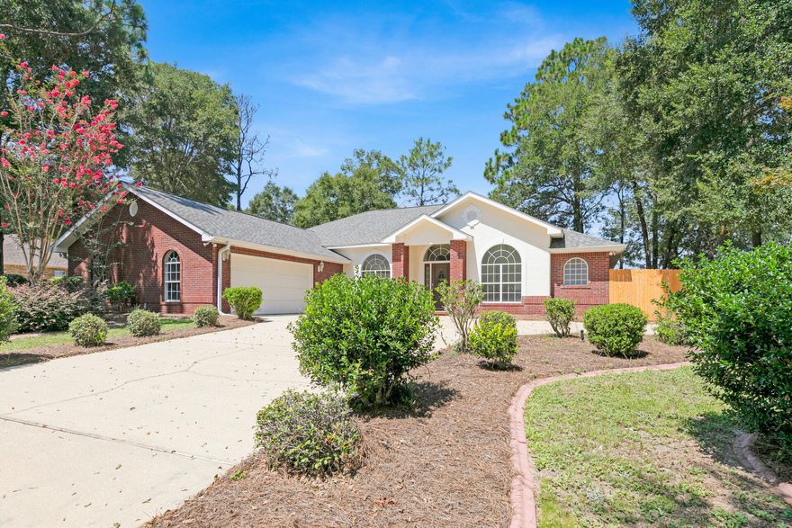 This split floorplan 3 bdrm 2.5 bath home boasts large bedrooms, a sunny and inviting sunroom with new windows.   All wet areas are tile, the LR, bdrms, Bonus Rm, Formal DR and Great Room all have new carpet.  Large MBath with tile floor, double vanity, separate shower and garden tub.  Large laundry area with deep sink, shelves and closet.  The Kitchen is a Chefs paradise with both a single and double sink, new appliances, wooden cabinets for storage and pantry area.  All of this as well as the privacy of a fenced-in yard and all the charm of an entertainers delight. You won't want to miss out on the opportunity to call this house your home sweet home!