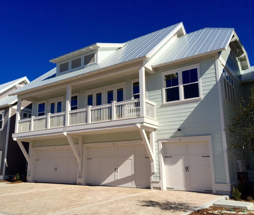 The Bahamas Triplex Townhome floor plan is uniquely designed with spacious living room, dining and Kitchen on the first floor, bedrooms upstairs, private 2 car garage, and back patio. Home features include 10ft Ceiling and GE stainless steel appliances to name a few. The Town of Prominence is located on HWY 30A between Seagrove and Alys Beach. Only half a mile to Deer Lake State Park. Residents will enjoy easy access to a beautiful Town Center, Resort style pools, Fitness Center and Private Shuttle Service to the beaches of 30A. View virtual tour! Pictures are not of subject property.