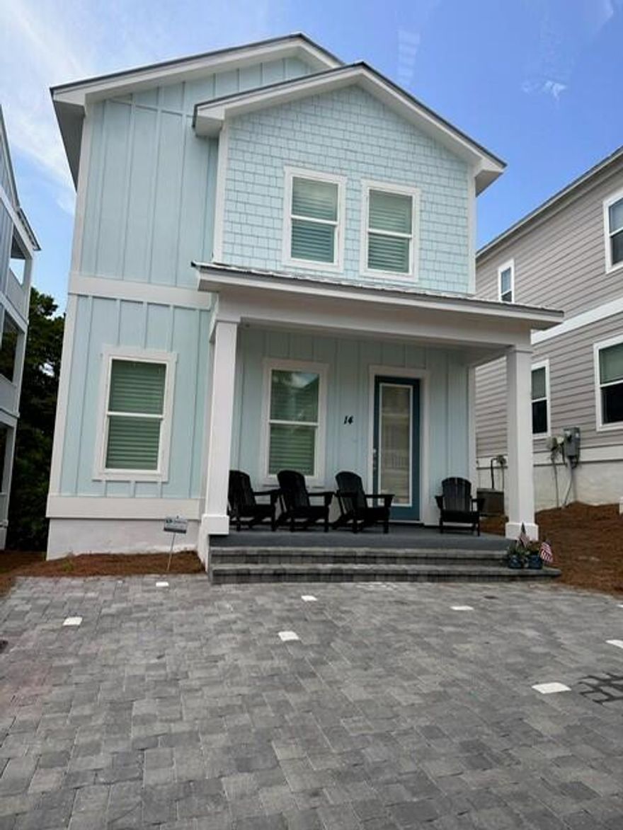 This stunning, newer build is located in The Serenity at Dune Allen community.. The home features 3 bedrooms, 2.5 bathrooms and 2034 square feet. This home comes fully furnished and ready for guests! The master bedroom is located on the first floor with an additional half bath for guests. Two bedrooms are located on the second floor with an additional loft space for added entertainment space. Nestled just steps from the community pool, amenities are easily accessible, with the beach access located across from the neighborhood entrance!