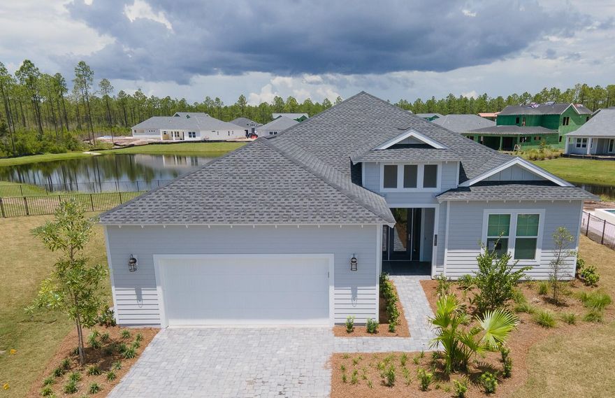 Here is your chance!! This NEW CONSTRUCTION, VILANO (largest 1story floorplan offered) on a waterfront lot is located behind the gates of the highly sought after NATUREWALK IN WATERSOUND ORIGINS. This community has its' own amenities center that is currently under construction (completion set for this August) and will offer a lakeside pool, sundeck, fitness center, tennis, pickleball, and playground.  Next door and included in your HOA's, you have access to the event lawn, resort-Style pool, fitness center, Lake Powell dock access, tennis & pickleball courts, Origins Golf Course& footgolf. In addition to amazing amenities within your own neighborhood, you are directly behind the Watersound Town Center and have direct access to 30A!! This home offers tons of upgrades, don't miss out!